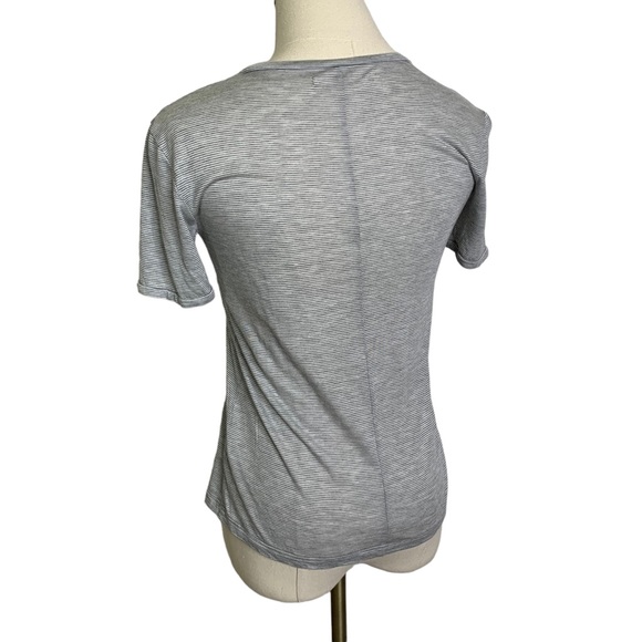 J Brand Micro Striped Crew Fitted Tee XS 3463 - Picture 3 of 7